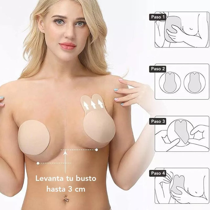 Brasier Invisible Levanta Senos Tipo Conejo - Realza tu Belleza de Forma Cómoda y Discreta