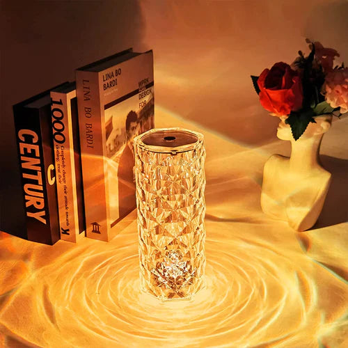 Lámpara de Mesa de Cristal con Control Remoto - Diamond Nights