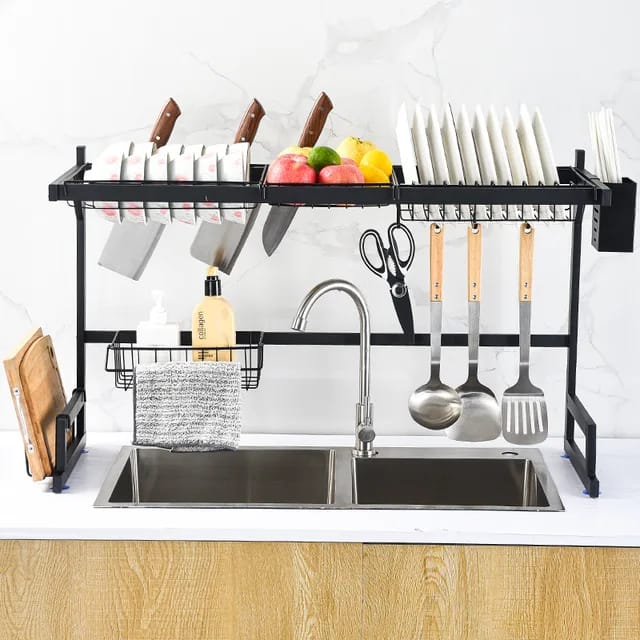 Organizador y Escurridor de Platos: Ahorrador de Espacio para la Cocina